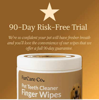 Vet-Approved Dental Finger Wipes For Cats & Dogs (50 Count)
