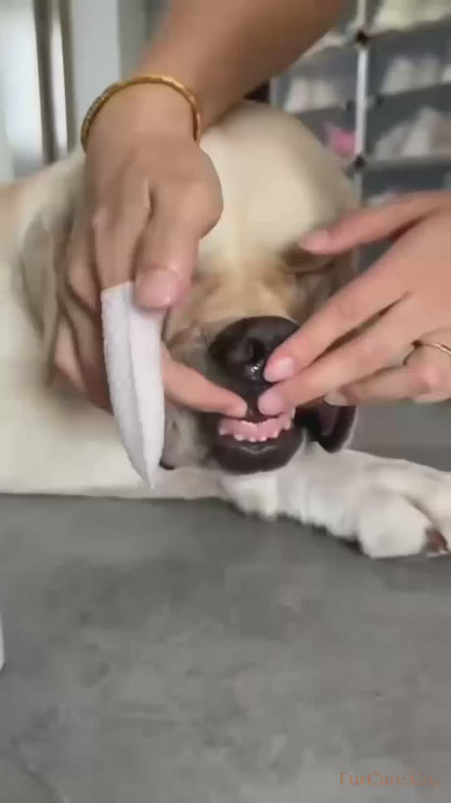 Vet-Approved Dental Finger Wipes For Cats & Dogs (50 Count)